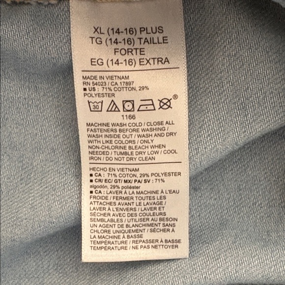 Denim Baggy Jeans size 14-16 plus GIrls Old Navy - Picture 9 of 9